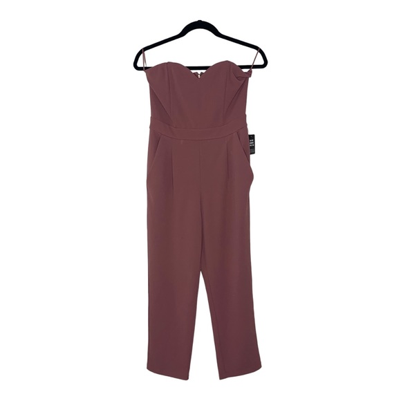 🆕 Express Wild Ginger Strapless Sweetheart Jumpsuit - Picture 3 of 11